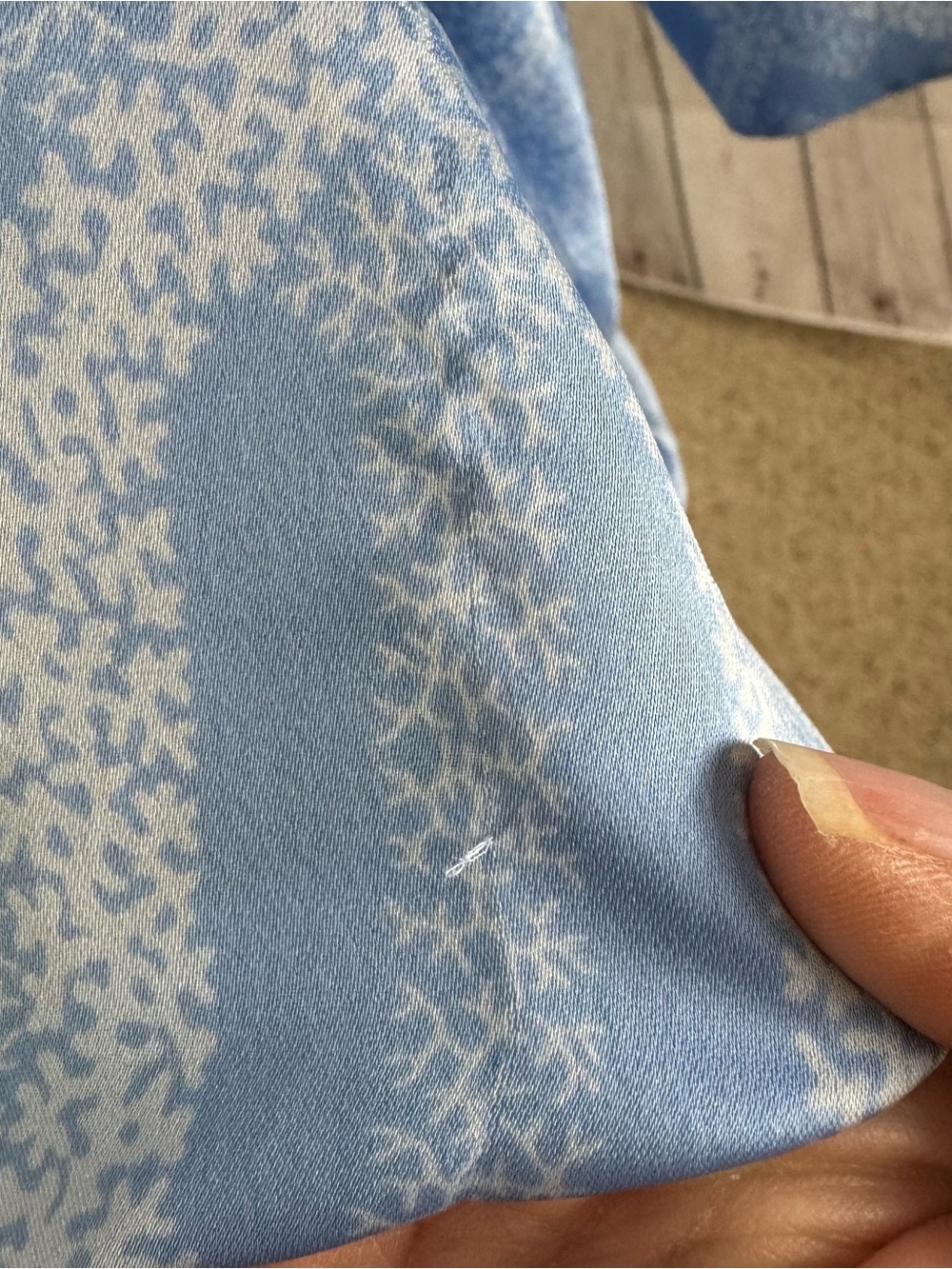 Equipment Fanetta Wrap Dress in Blue and White Long Sleeves Luxury Feel Size 4 - Picture 9 of 10